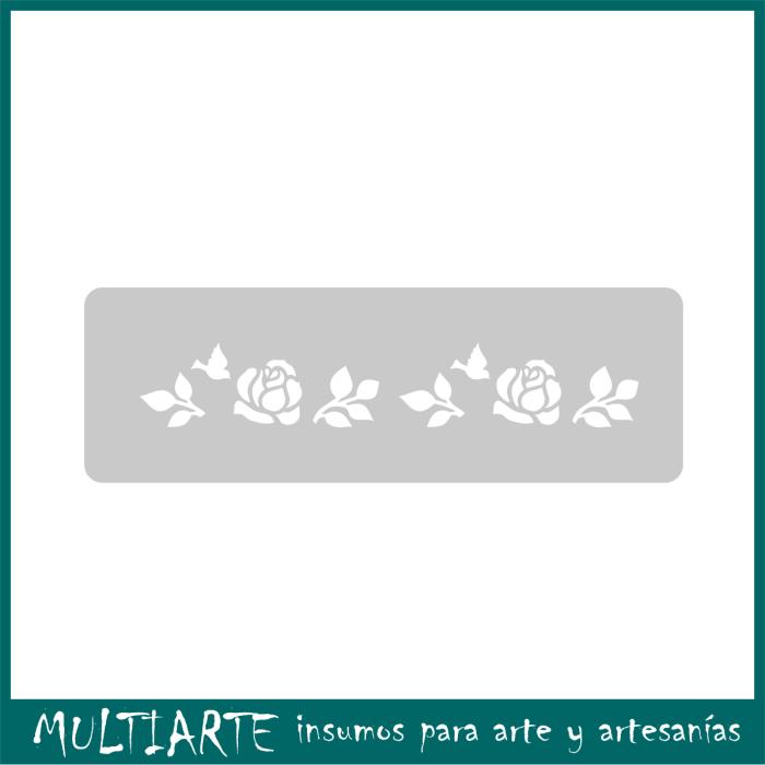 Stencil EQarte reutilizable 4,5 x 30cms Chicos 717