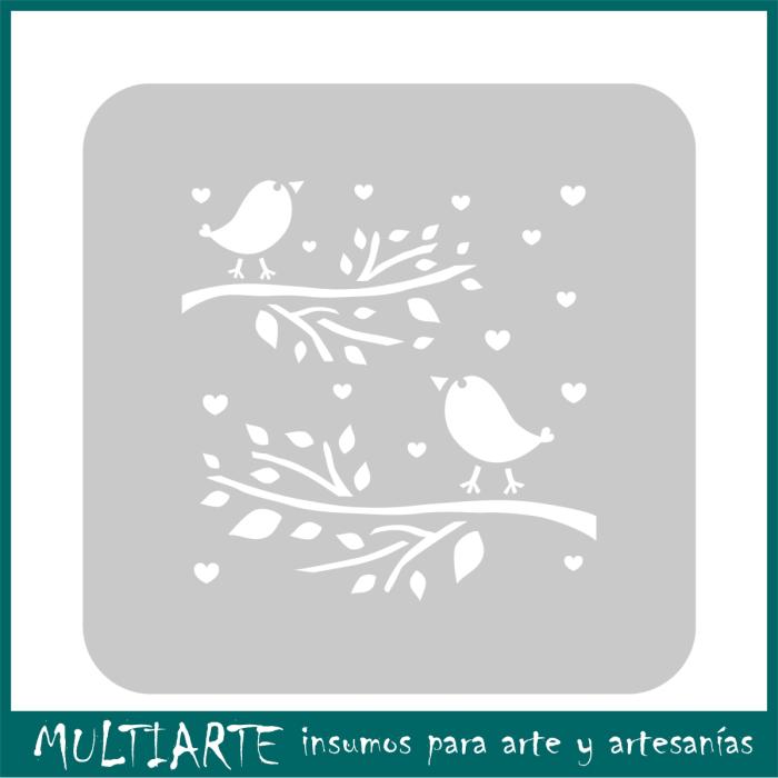 Stencil EQarte reutilizable 15 x 15cms 909