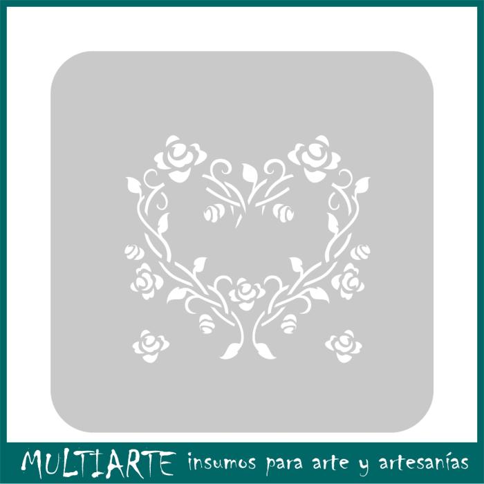 Stencil EQarte reutilizable 15 x 15cms 913