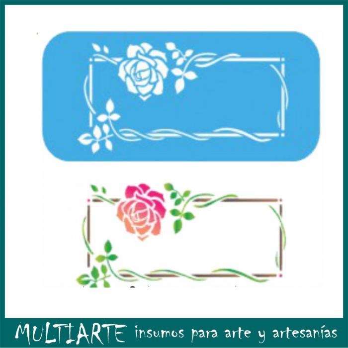 Stencil EQarte reutilizable 13,5 x 30cms 081