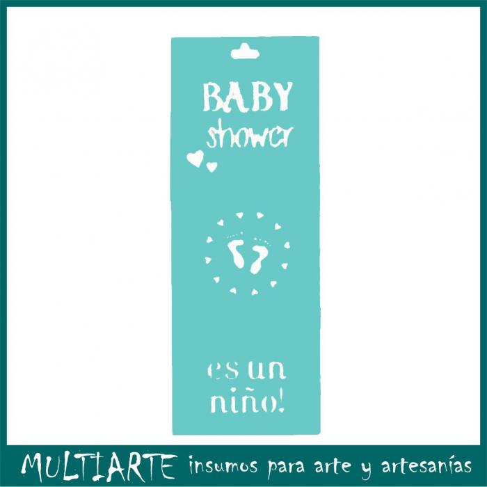 Stencil Proyectarte 07.5 x 20 cms Baby Shower Nene CS290