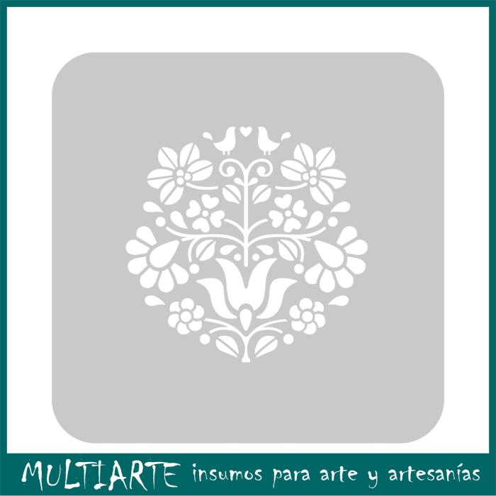 Stencil EQarte reutilizable 15 x 15cms 928